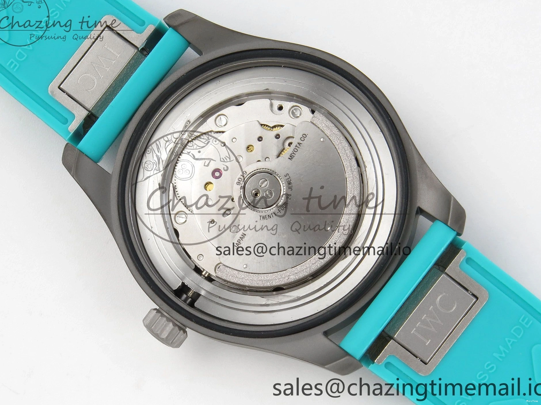 MIROTIME 0109 Pilot Mark XX BLSF 1:1 Best Edition Black Blue Dial on Blue Rubber Strap MIYOTA Sleek 6989